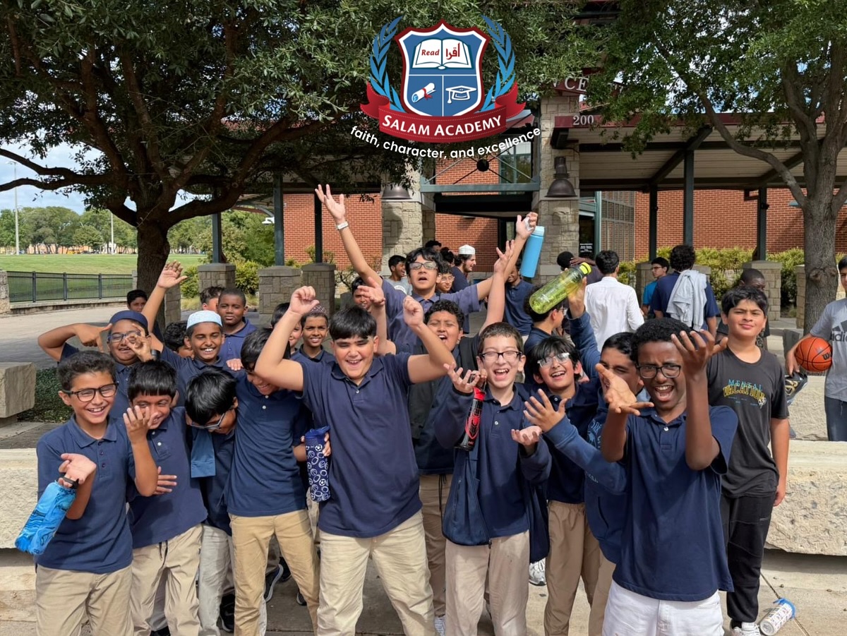 Students at school event